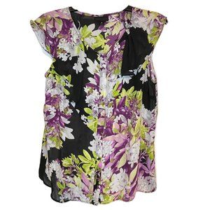 Worthington Womens Floral Blouse